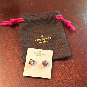 Kate Spade multi-color glitter Stud Earrings NWT